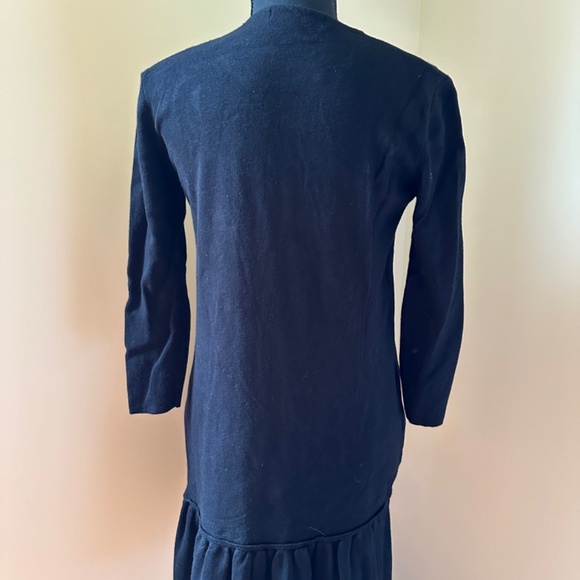 *ZARA* Black Long Sleeve Knit Dress Size Large - Picture 4 of 7
